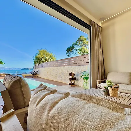 Villa Beachfront Anatoli With Private Heated Pool By Dadovillas Sidari (Corfu)