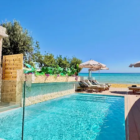 Beachfront Anatoli With Private Heated Pool By Dadovillas Sidárion