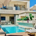 Beachfront Anatoli With Private Heated Pool By Dadovillas