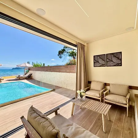 Beachfront Anatoli With Private Heated Pool By Dadovillas Villa