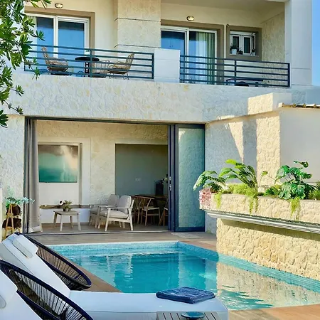Villa Beachfront Anatoli With Private Heated Pool By Dadovillas Sidárion